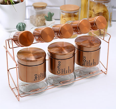 Ensemble de bocaux en verre pour produits en vrac